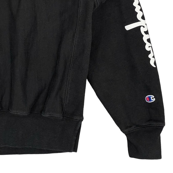 Champion Reverse Weave Sweatshirt Small Crewneck Sweatshirt Center Chest Script - Picture 5 of 10